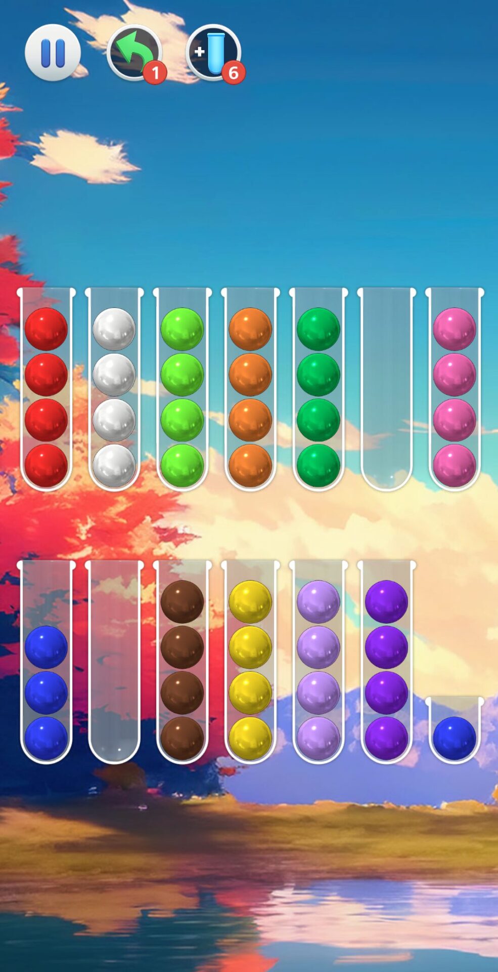 ポイントボール
ゲームクリア寸前の画面